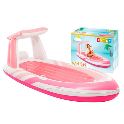 Matelas Gonflable Pink Paradise avec Toit et Porte-Gobelet Intex 57804EU – فرشة هوائية حجم كبير