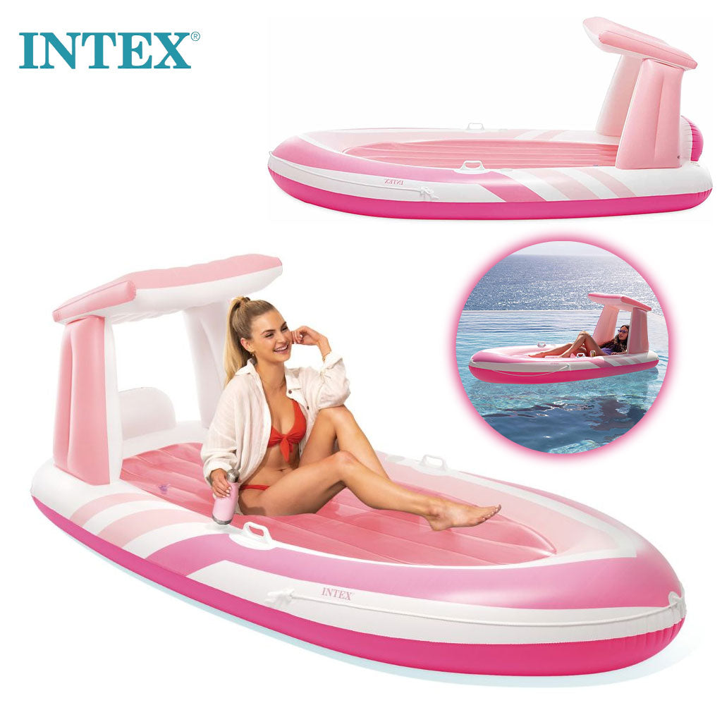 Matelas Gonflable Pink Paradise avec Toit et Porte-Gobelet Intex 57804EU – فرشة هوائية حجم كبير تنزوت