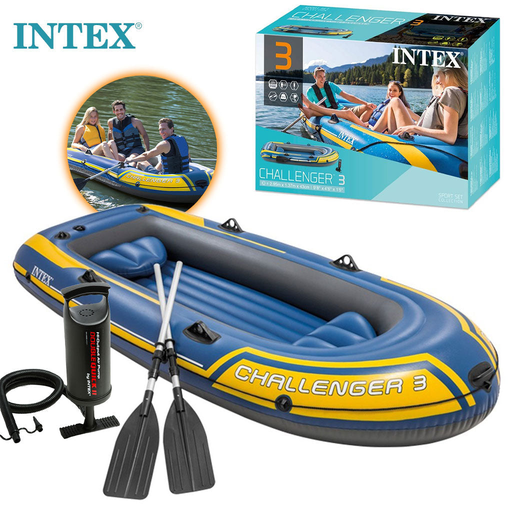 Bateau Gonflables Challenger 3 avec Deux Rames et Pompe Intex 68370EP – قارب كبير مع مجاديف ومضخة تنزوت