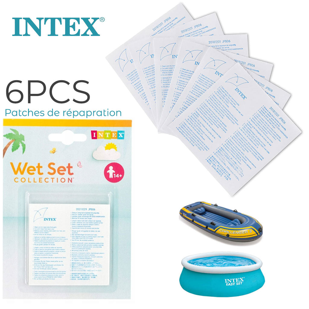 Intex Kit de Réparation de Vinyle Plastique Humide 6Pcs – طقم لإصلاح المنتجات القابلة للنفخ تنزوت