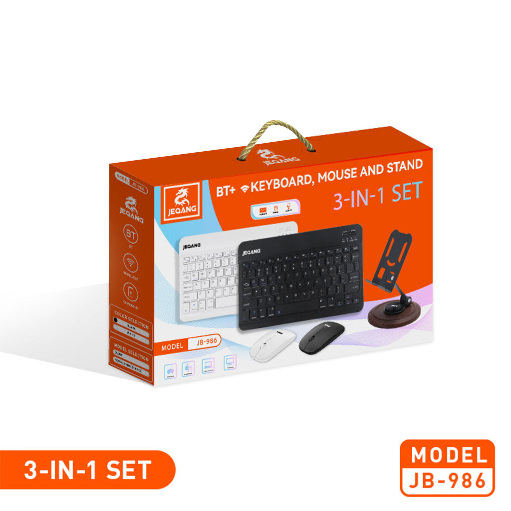 Combo clavier et souris avec support de téléphone compatible ( windows + ios + android )