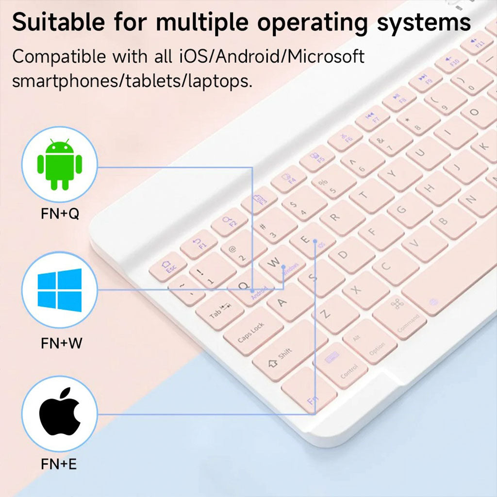Combo clavier et souris avec support de téléphone compatible ( windows + ios + android )