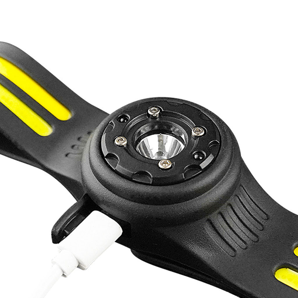 Lampe Frontale Légère COB avec Interrupteur Sensoriel à Angle Réglable