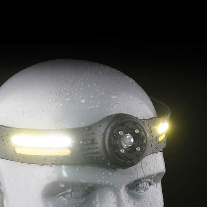 Lampe Frontale Légère COB avec Interrupteur Sensoriel à Angle Réglable