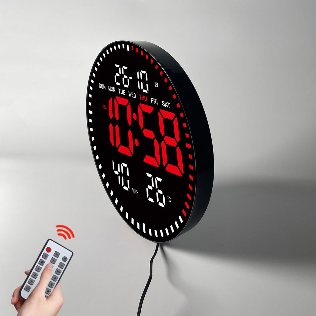 Horloge murale numérique LED avec Télécommande JH-2860