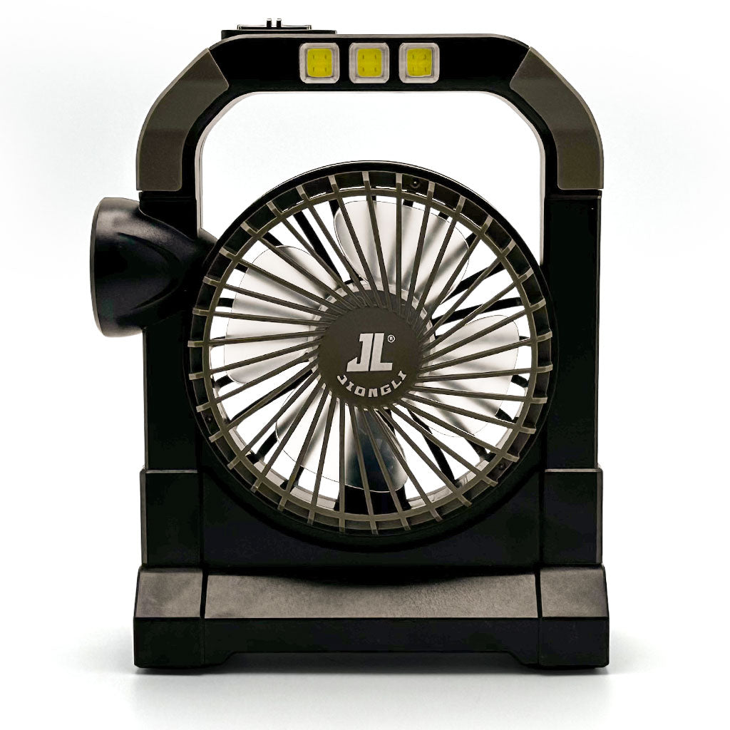Ventilateur portable rechargeable avec lampe torche JL-9522 – مروحة محمولة مع مصباح