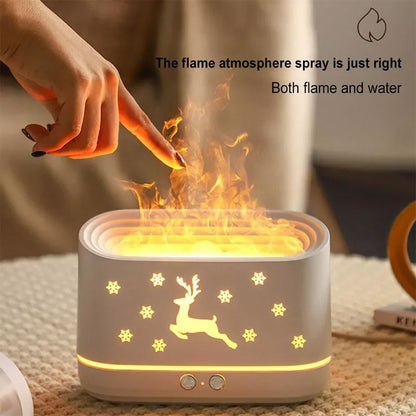 Humidificateur et Diffuseur d’Huiles Essentielles Effet Flamme LED 300ml – معطر جو على شكل ألسنة لهب