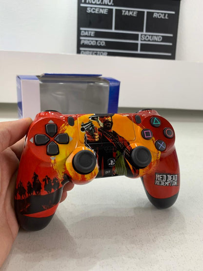 SONY DualShock Manette PS4 Sans Fil, Batterie Rechargeable (High Copy) – Edition Read Dead Redemption 2
