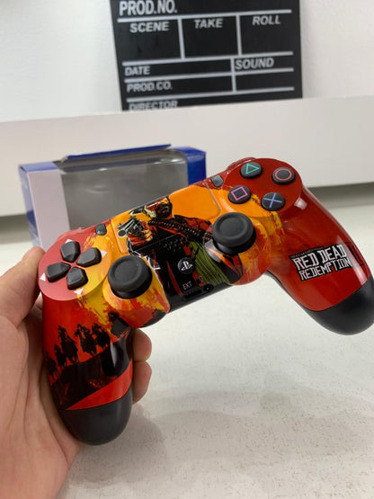 SONY DualShock Manette PS4 Sans Fil, Batterie Rechargeable (High Copy) – Edition Read Dead Redemption 2