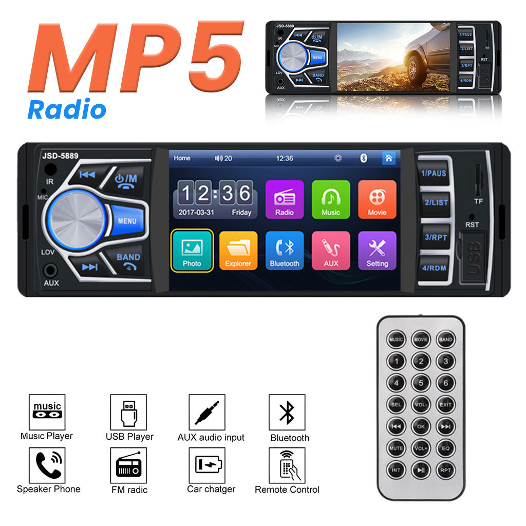 Autoradio MP5 4.1 Pouces FM Radio Ecran HD JSD-5889 – مشغل راديو السيارات - تنزوت