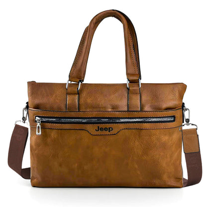 Cartable Homme en Simili Cuir Design Élégant Jeep 180551-12 Noir – حقيبة جلدية لون أسود