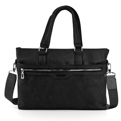 Cartable Homme en Simili Cuir Design Élégant Jeep 180551-12 Marron Foncé – حقيبة جلدية لون بني داكن
