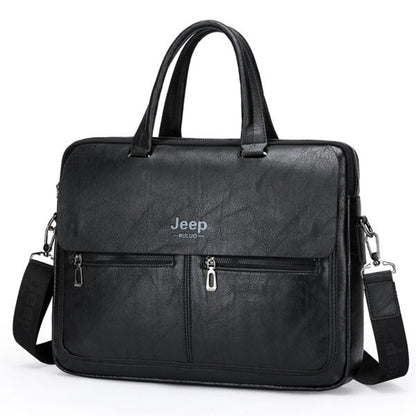 Cartable Homme en Simili Cuir Design Élégant Jeep 180551-6 Noir – حقيبة جلدية لون أسود تنزوت