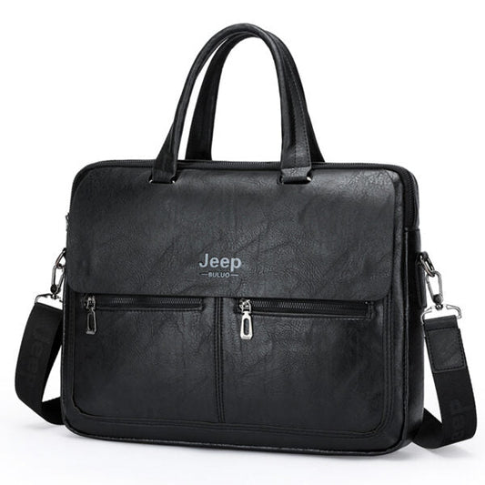 Cartable Homme en Simili Cuir Design Élégant Jeep 180551-6 Noir – حقيبة جلدية لون أسود تنزوت
