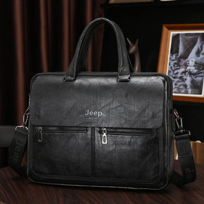 Cartable Homme en Simili Cuir Design Élégant Jeep 180551-6 Noir – حقيبة جلدية لون أسود