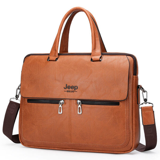 Cartable Homme en Simili Cuir Design Élégant Jeep 180551-6 Marron Clair – حقيبة جلدية لون بني فاتح تنزوت