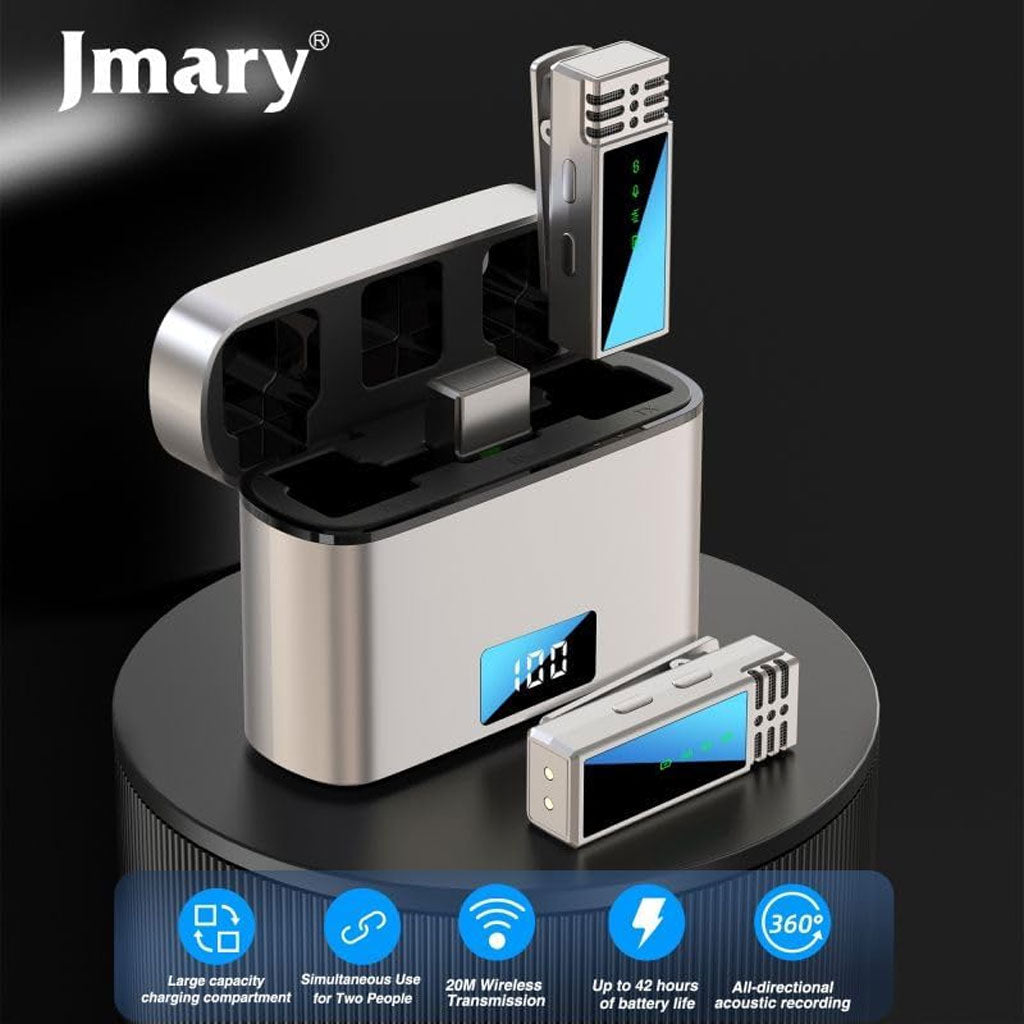 JMARY Microphone Sans-Fil MW-15 (2-TX) TYPE-C