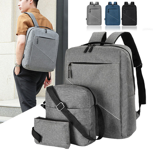 Sac à Dos Multifonctionnel 3Pcs Sortie USB Emplacement PC Portable تنزوت