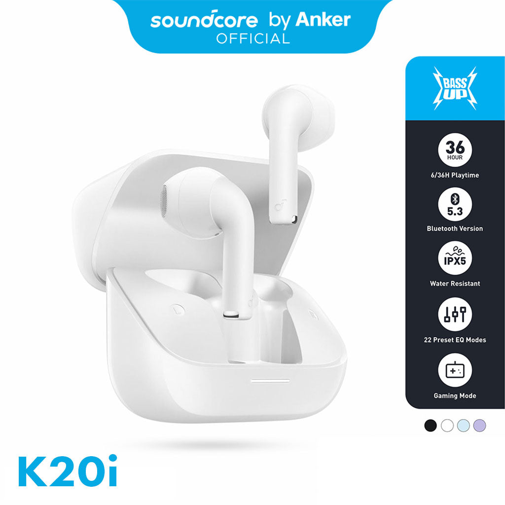 Soundcore K20i By Anker écouteurs Bluetooth sans fil V5.3 – سماعات بلوتوث لاسلكية أصلية - تنزوت