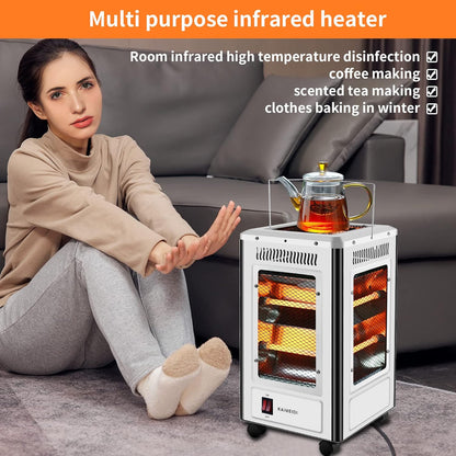 Chauffage Electrique et Gril 360 Degrés Eco Faible Consommation 5 façades 2000 W