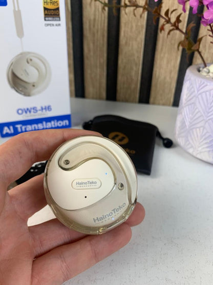 Écouteurs Bluetooth haute résolution Haino Teko OWS-H6 avec traduction IA – سماعات لاسلكية بخاصية الترجمة الفورية