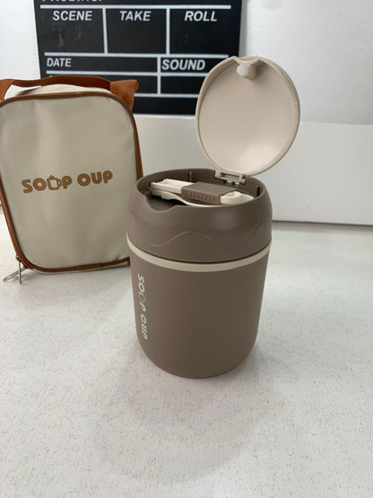 Boîte à Déjeuner Portable pour Soupes avec Sac Isotherme – علبة طعام محمولة