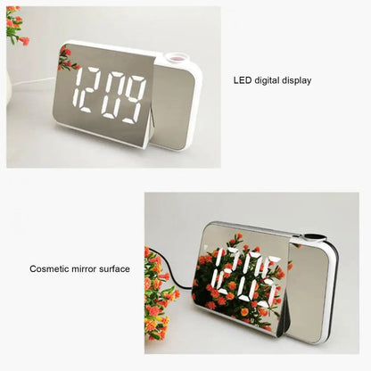 Réveil numérique intelligent avec projecteur 180° TempéRature USB , Snooze DS-8590L
