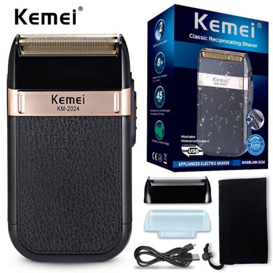 Kemei Rasoir Électrique Double Lame KM-2024 – ماكينة حلاقة كهربائية بشفرة مزدوجة تنزوت