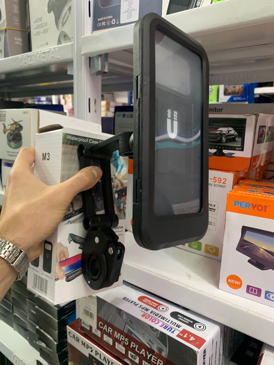 Support de téléphone portable étanche pour vélo moto réglable à 360 °