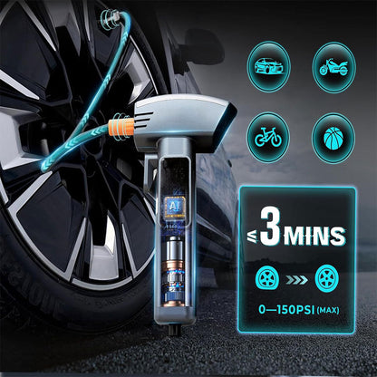 Compresseur d’air Portatif sans fil 150PSI avec 5 modes Kapusi K-6226 – جهاز ضغط الهواء محمول