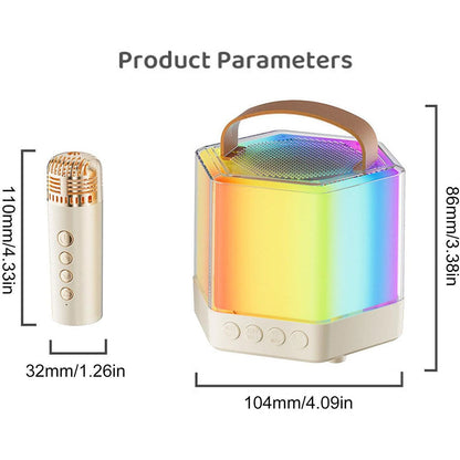 Enceinte Karaoké avec éclairage RVB et microphones sans fil – مكبر صوت كاريوكي