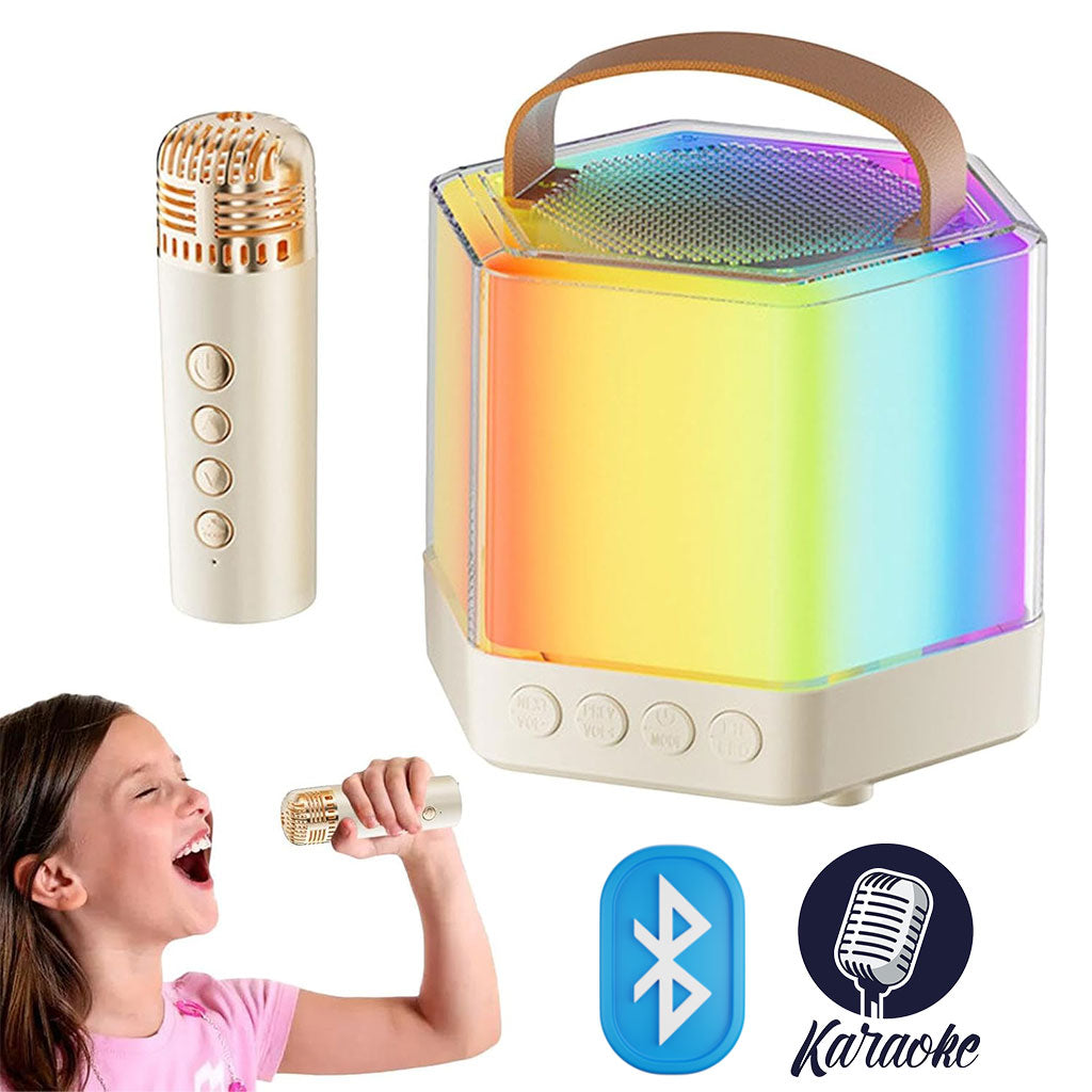 Enceinte Karaoké avec éclairage RVB et microphones sans fil – مكبر صوت كاريوكي تنزوت