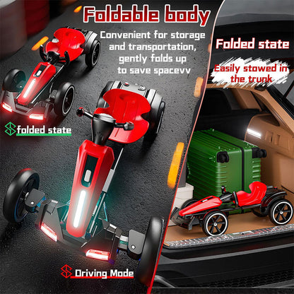 Voiture karting électrique pliable 12V pour enfants avec marche arrière – سيارة سباق كهربائية للأطفال
