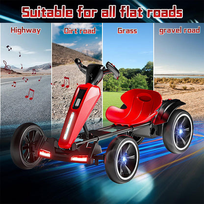Voiture karting électrique pliable 12V pour enfants avec marche arrière – سيارة سباق كهربائية للأطفال