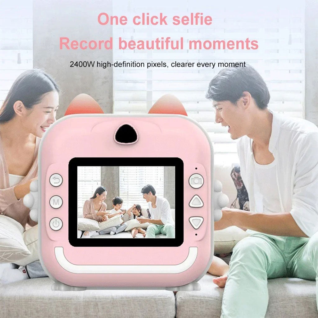 Appareil Photo Numérique HD pour Enfants avec Imprimante Thermique – كاميرة أطفال وصابعة صور فورية