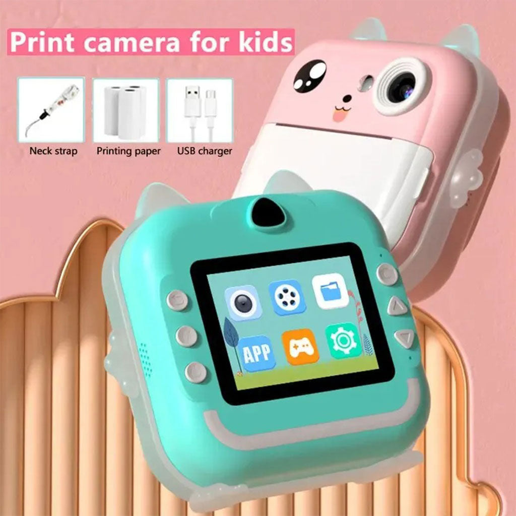 Appareil Photo Numérique HD pour Enfants avec Imprimante Thermique – كاميرة أطفال وصابعة صور فورية