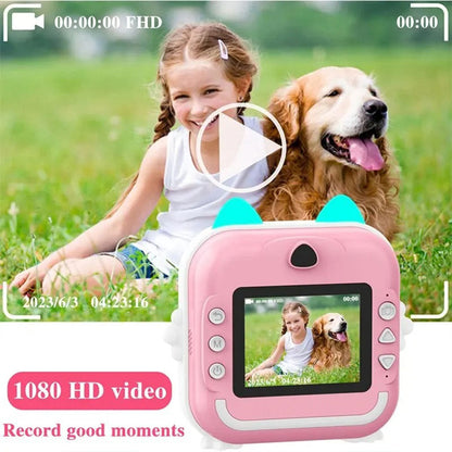 Appareil Photo Numérique HD pour Enfants avec Imprimante Thermique – كاميرة أطفال وصابعة صور فورية