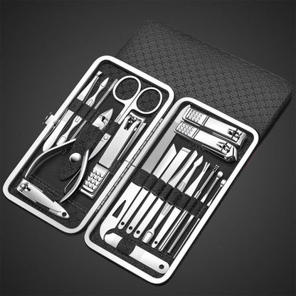Ensemble de pédicure coupe-ongles 16 pièces avec ciseaux pince à épiler outils de manucure professionnels