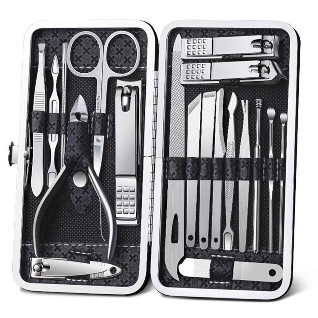 Ensemble de pédicure coupe-ongles 16 pièces avec ciseaux pince à épiler outils de manucure professionnels