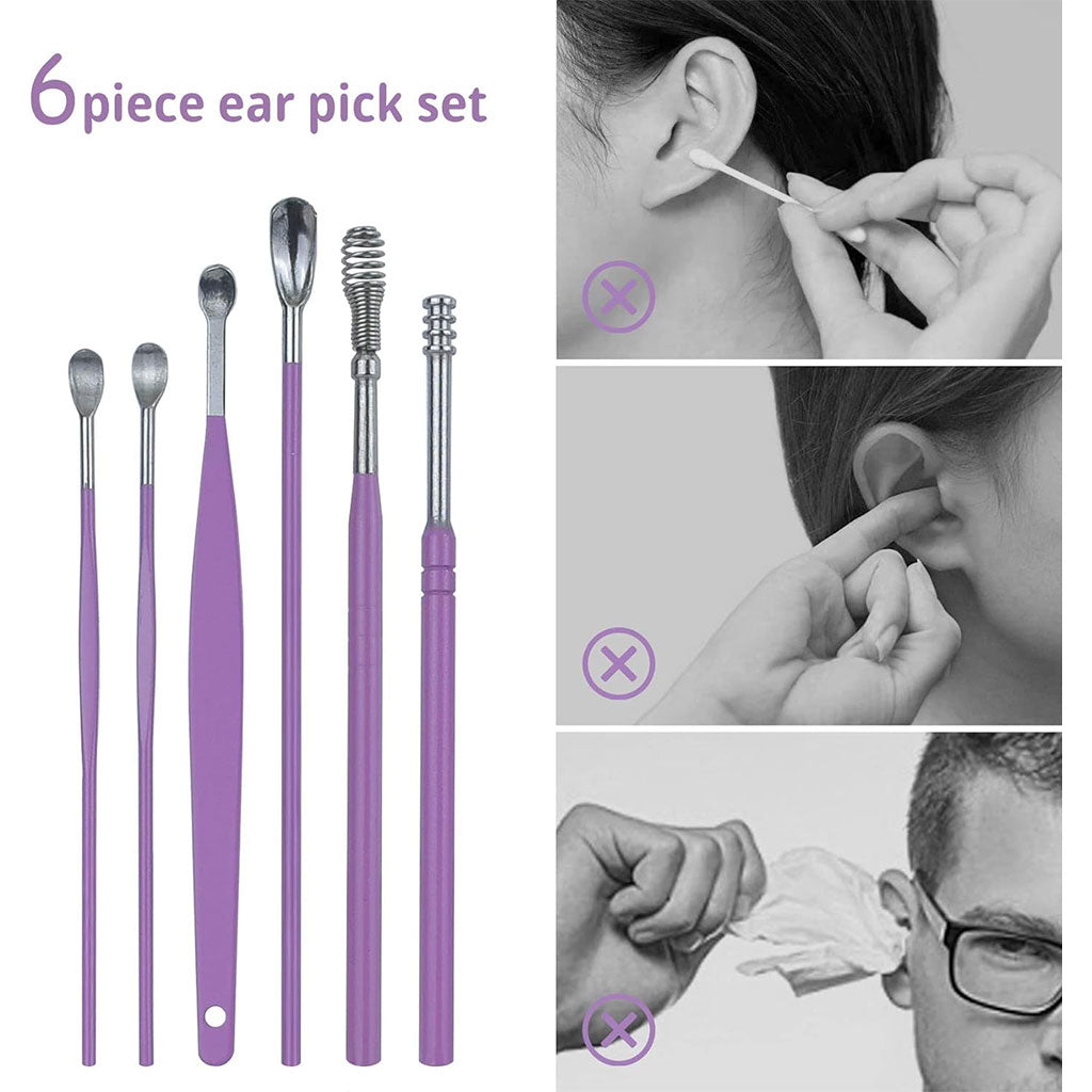 Kit de Retrait de Cérumen pour Oreilles 6 pièces – طقم تنظيف الأذن
