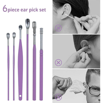 Kit de Retrait de Cérumen pour Oreilles 6 pièces – طقم تنظيف الأذن