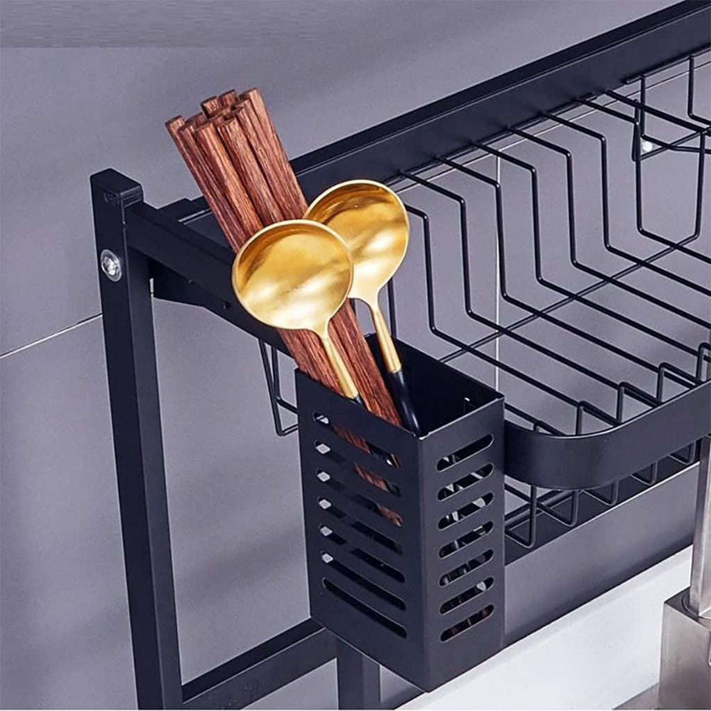 Égouttoir à Vaisselle en Acier Inoxydable avec Crochets pour comptoir de Cuisine – منظم أواني الغسيل في المطبخ