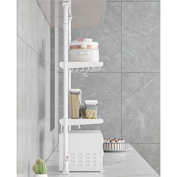 Étagère réglable à 2 niveaux avec double barre de Ajustable – حامل أغراض في المطبخ