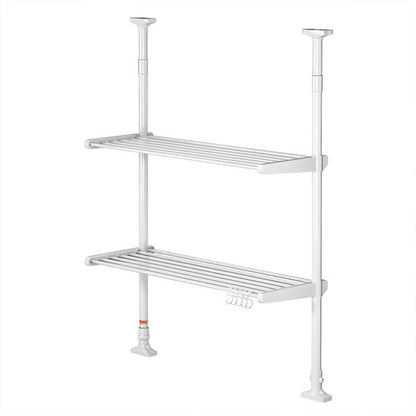 Étagère réglable à 2 niveaux avec double barre de Ajustable – حامل أغراض في المطبخ