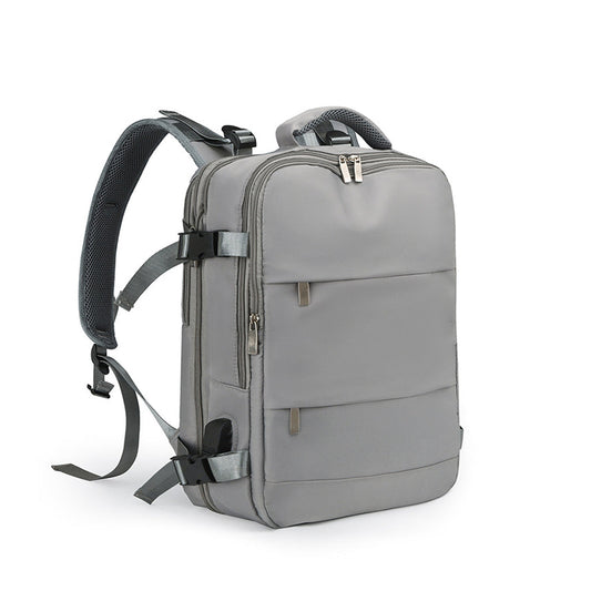 Sac à dos de voyage grande capacité avec plusieurs compartiments extensible L-263 - Gris تنزوت