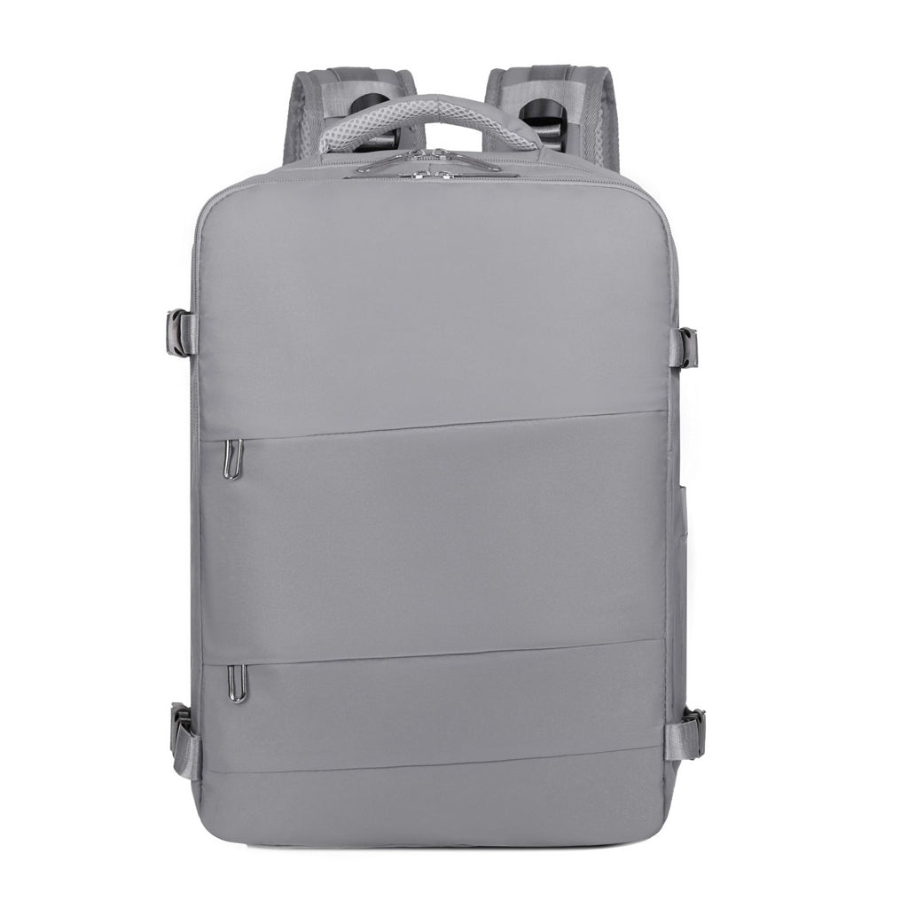 Sac à dos de voyage grande capacité avec plusieurs compartiments extensible L-263 - Gris