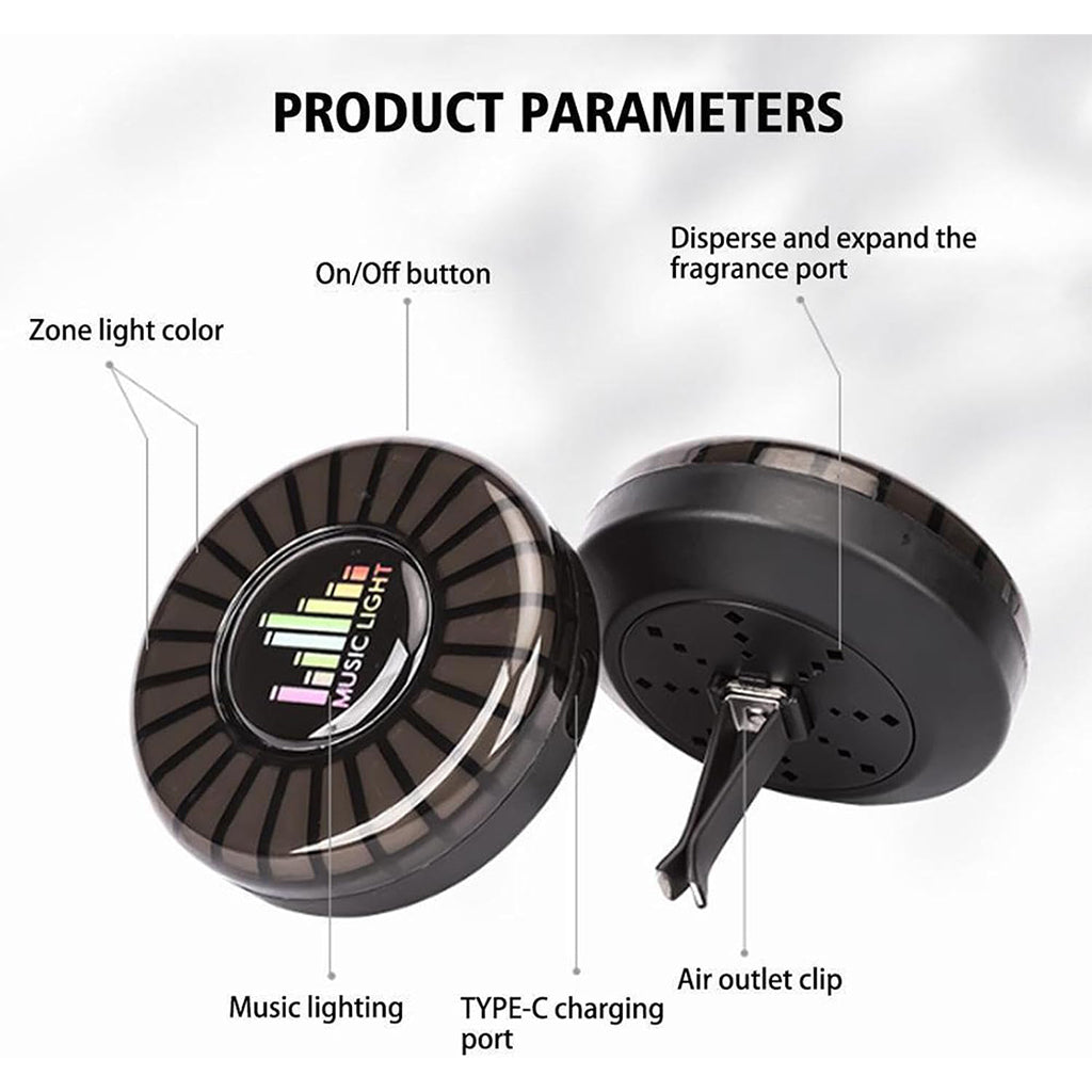 Humidificateur et Lumière d’ambiance colorées avec capteur de son RGB 1Pcs