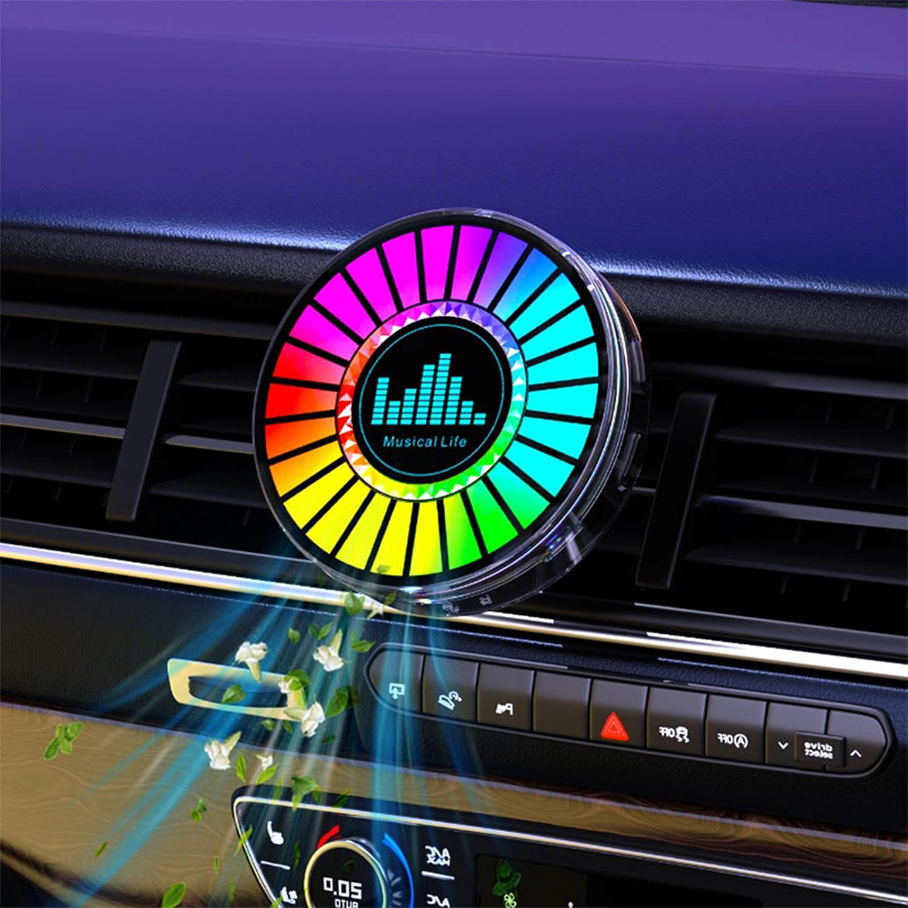 Humidificateur et Lumière d’ambiance colorées avec capteur de son RGB 1Pcs