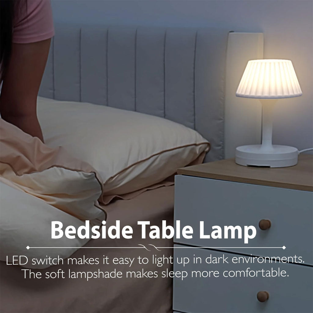 Lampe de table avec port USB à intensité variable 3 couleurs – مصباح ومقبس طاقة