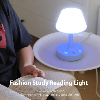 Lampe de table avec port USB à intensité variable 3 couleurs – مصباح ومقبس طاقة